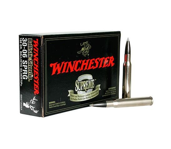 Winchester 30-06 168gr Ballistic Silvertip Rifle Ammunition 20rds – SBST3006A