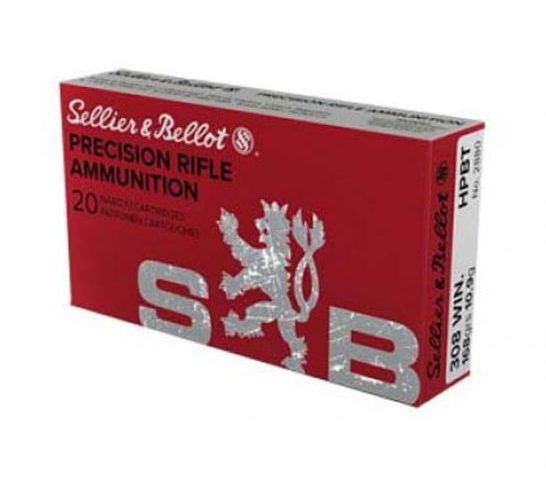 Sellier & Bellot Precision 168 gr HPBT .308 Winchester Ammunition 20 Rounds – SB308G