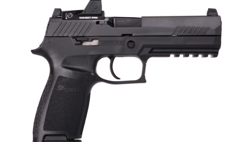 Sig P320 Full Size RXP 9mm, 4.7" Barrel, Romeo1 Pro Reflex, Fixed Sights, Black, 10rd