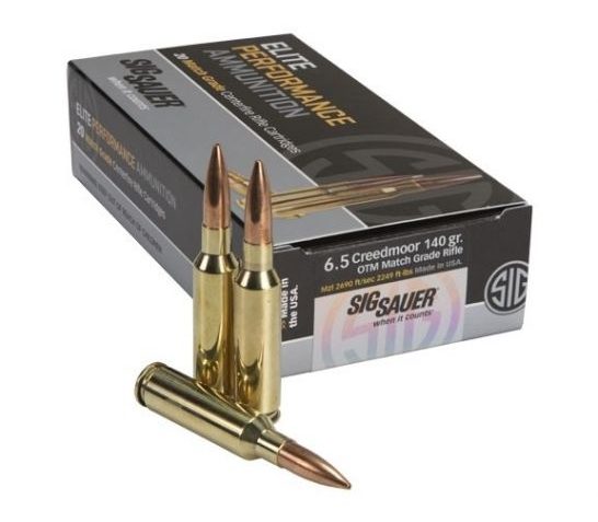 Sig Sauer Elite Performance 6.5 Creedmoor 140gr OTM Match Grade 20 Rounds Ammunition – E65CM1-20