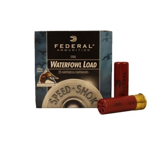 FEDERAL 12GA SPEED-SHOK HIGH VELOCITY STEEL SHOTSHELL AMMUNITION 3" 1-1/8OZ SHOT SIZE 1 – WF143 1