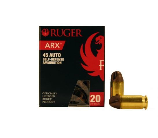 Polycase Inceptor .45 Auto/ACP 118-Grain Ruger ARX Ammunition, 20 Rounds – 45ARXRUG-118-20