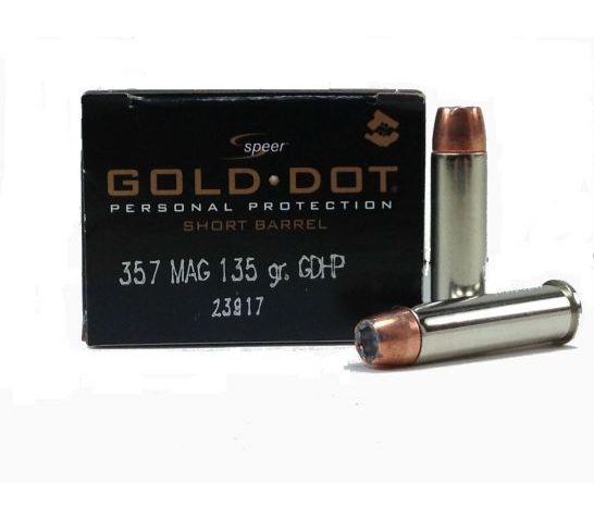 Speer 357 Magnum 135gr Gold Dot (Short Barrel) Ammunition 20rds – 23917