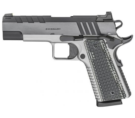 Springfield 1911 Emissary 4.25" .45 ACP Pistol, Stainless/Black – PX9218L