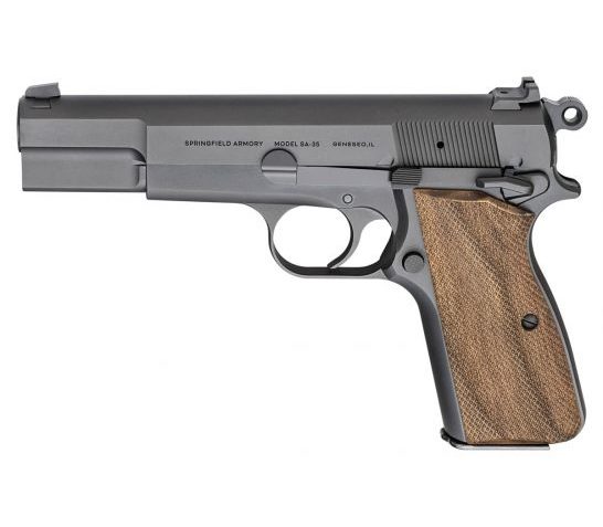 Springfield SA-35 9mm Pistol With Checkered Walnut Grips, Black – HP9201