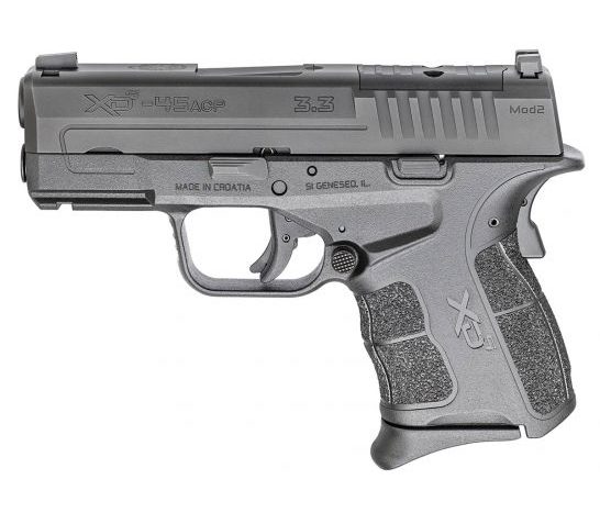 Springfield XD-S Mod 2 OSP Optics Ready 3.3" .45 ACP Pistol, Black – XDSG93345BOSP