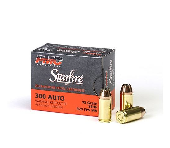 PMC Starfire 380 Auto/ACP 95gr SFHP Ammunition 20rds – 380SFA