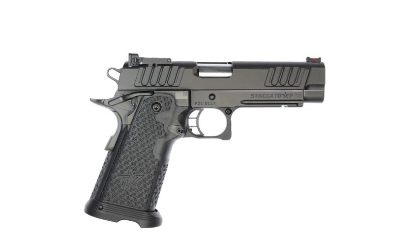 Staccato P 9mm, 4.4" Bull Barrel, SS Barrel, Dawson Precision FO Front, DLC, 20rd