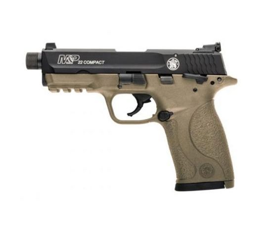 S&W MP22 Compact .22 LR 3.6" Pistol w/Threaded Barrel, FDE – 10242