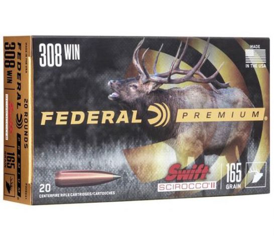 Federal 165 gr Swift Scirocco II .308 Win Ammo – P308SS1