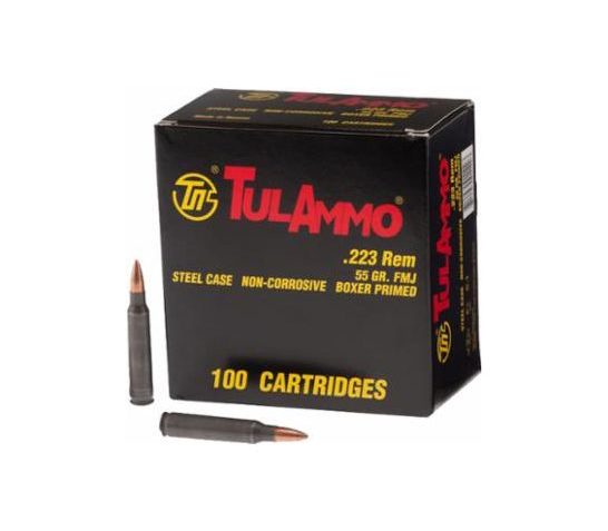 Tula 223 Remington 55gr FMJ Steel Cased Ammunition 100rds – TA223100