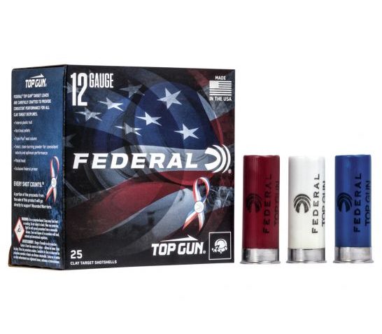 Federal 12ga 2.75" #8 Top Gun Red White Blue Shotshell Ammunition 25rds – TGL12US 8