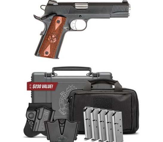 Springfield Armory 1911 Loaded .45 ACP Pistol w/ Gear Up Package, Parkerized – PX9109LIGU