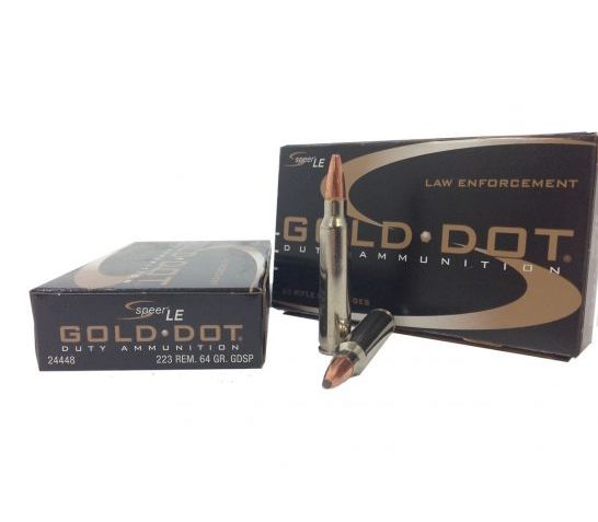 Speer .223 Remington 64gr Gold Dot Ammunition 20rds – 24448