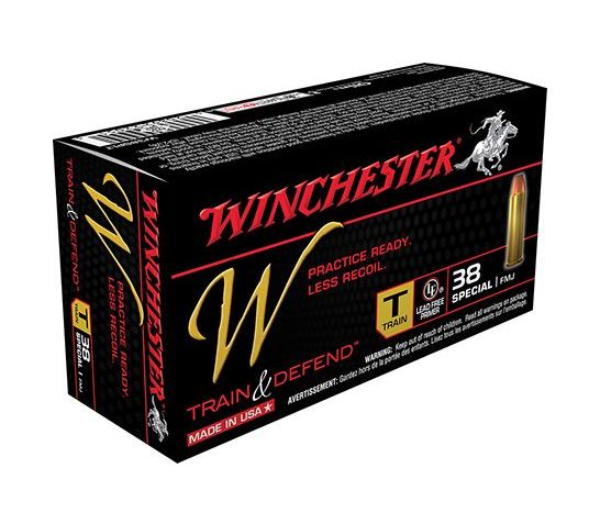 Winchester 38 Special 130gr FMJ Train & Defend Ammunition 50rds – W38SPLT