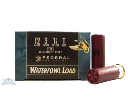 Federal 12ga 3"1.25oz T Speed-Shok Heavy High Velocity Steel Shotshells – WF140 T