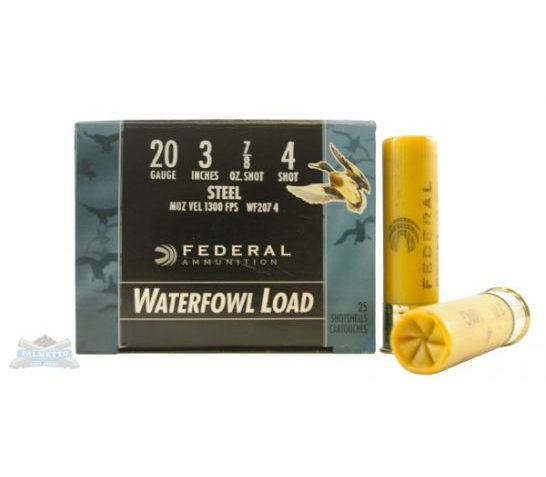 Federal 20ga 3" 7/8oz #4  Speed-Shok High Velocity Steel Shotshells – WF207 4