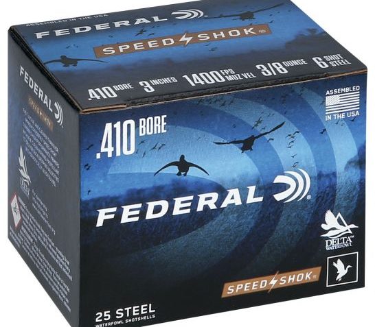 Federal Speed-Shok 3" 410 Gauge Ammo 6, 25/box – WF413 6