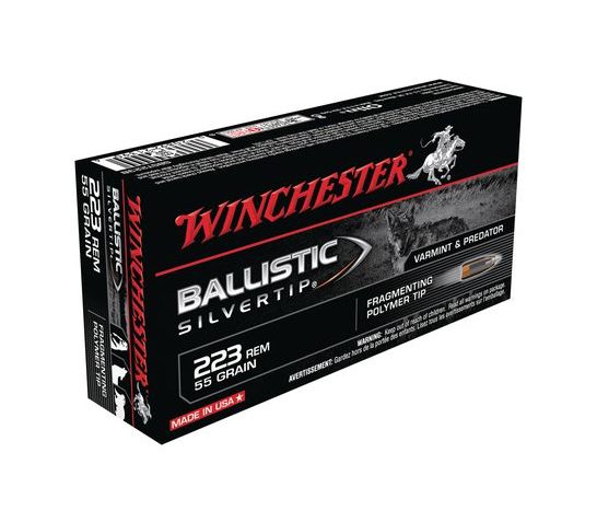 Winchester 223 55gr Ballistic Silvertip Rifle Ammunition 20rds – SBST223B