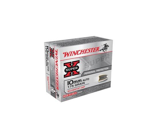 Winchester 10mm Auto 175gr SiverTip Hollow Point Ammunition 20rds – X10MMSTHP