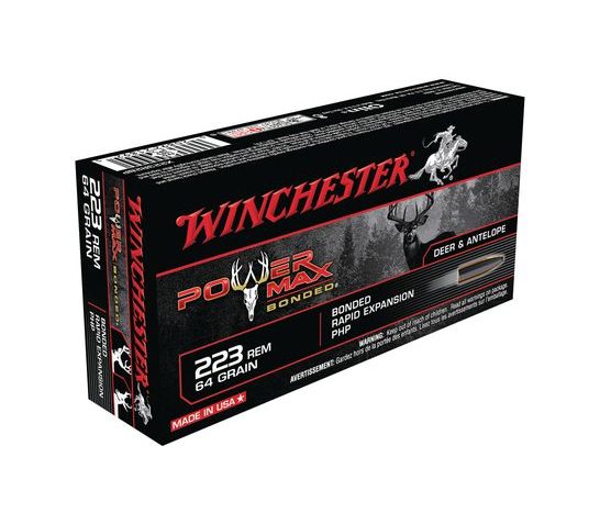 Winchester 223 64gr PowerMax Bonded Ammunition 20 rds – X223R2BP