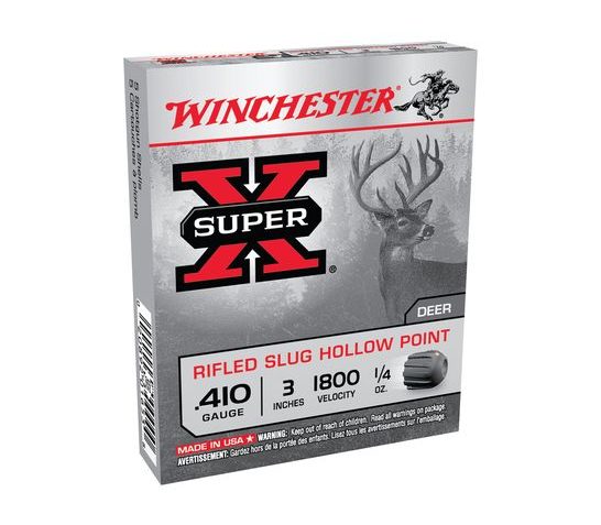 Winchester 410 3" 1/4oz Rifled Slug Super-X Ammunition 5 rds – X413RS5