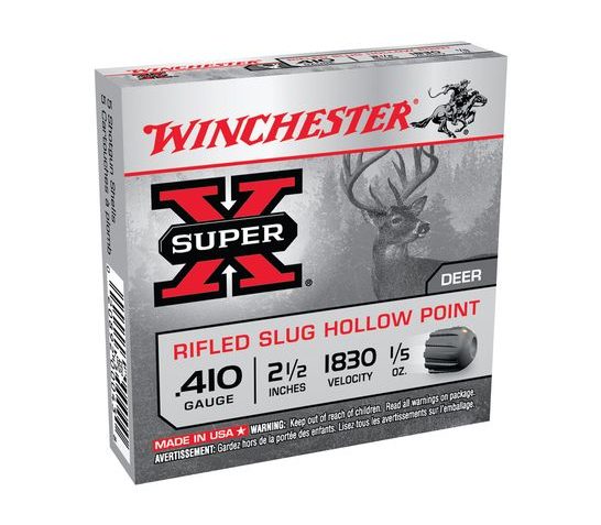 Winchester 410 2.5" 1/5oz Rifled Slug Super-X Ammunition 5rds – X41RS5