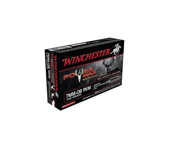 Winchester 7mm-08 140 gr PowerMax Bonded Ammunition 20rds – X708BP