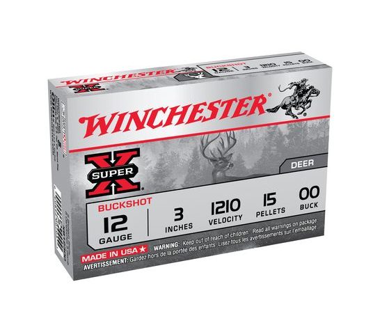 Winchester 12ga 3" Magnum 00 Buckshot Ammunnition 5rds – XB12300