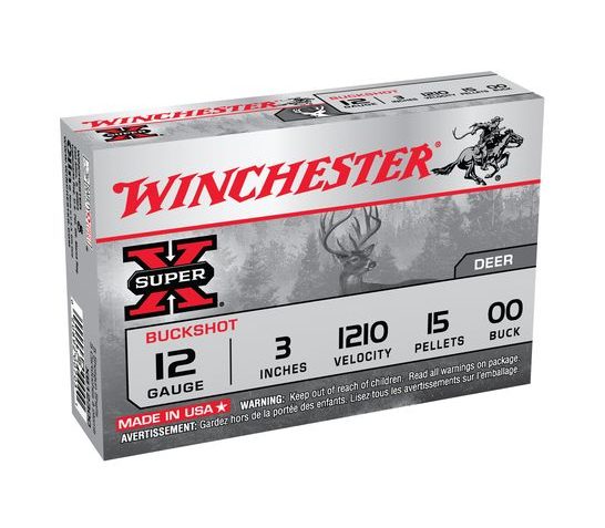 Winchester 12ga 3" Magnum 00 Buck Super-X Ammunition 15rds – XB12300VP