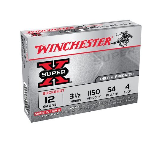 Winchester 12ga 3.5" Magnum 4 Buck Super-x Ammunition 5rds – XB12L4