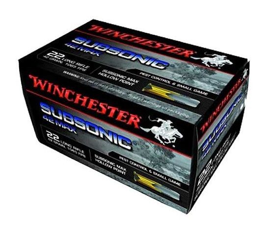 Winchester 22lr Ammo 42 Grain Subsonic HP 50 rd/box – W22SUB42U