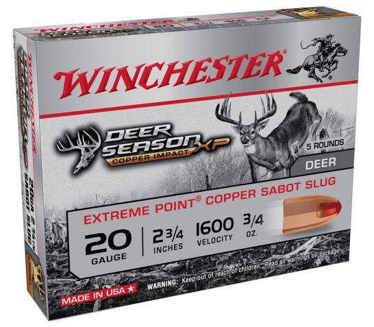 Winchester Deer Season XP Copper Impact 3/4 oz. 20 Ga Sabot Slug 5rds 2 3/4"