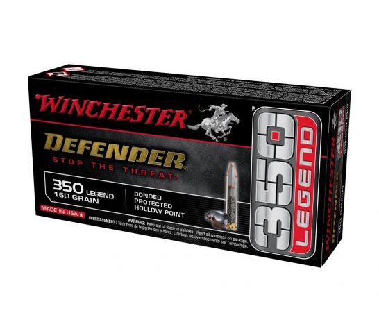 Winchester Defender 160 gr Bonded BHP .350 Legend Ammunition 20 Rounds – S350PDB