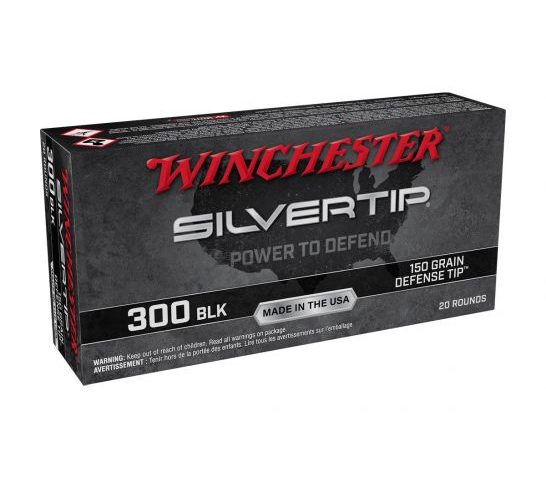 Winchester Silvertip 150 gr Defense Tip 300 Blackout Ammunition 20 Rounds – W300ST