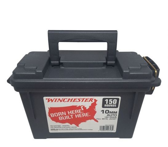 Winchester Ammo USA 10mm Auto 180 GR Full Metal Jacket 150 Bx 4 Cs- USA10MMAC