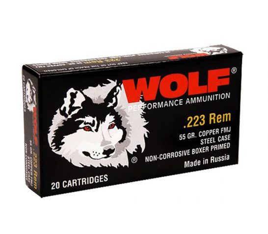 Wolf .223 55 gr FMJ 20 Rounds Ammunition – 22355