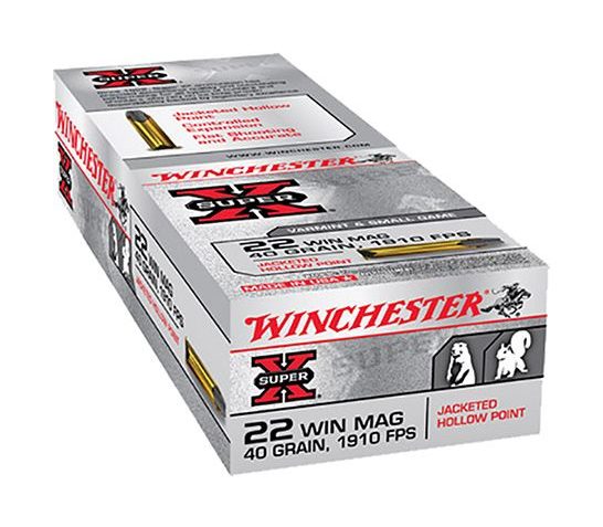 Winchester SUP-X 22 WMR Ammo 40 Gr JHP 50rds – X22MH