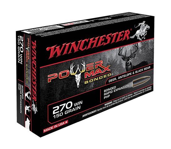 Winchester 270 150gr P0werMax Bonded Ammunition 20rds – X2704BP