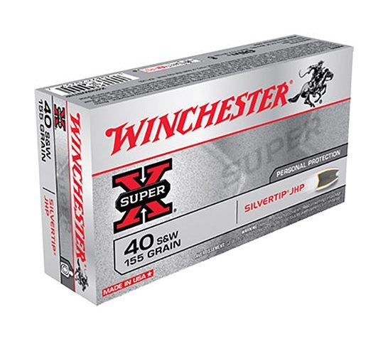 Winchester 40 S&W 155gr SilverTip Hollow Point Ammunition 50rds – X40SWSTHP