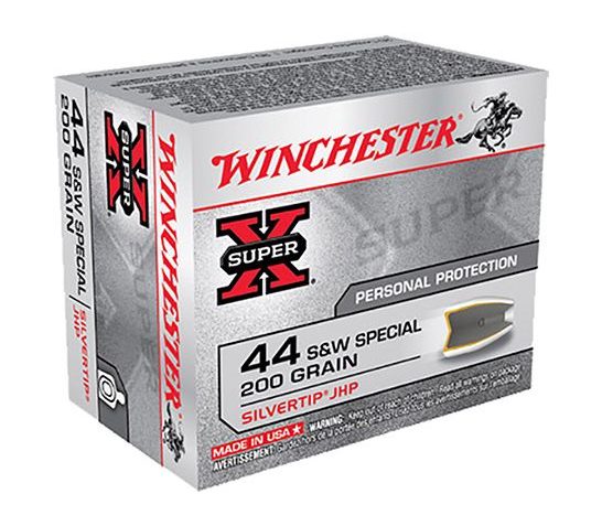 Winchester Super X .44 Special 200gr Silvertip HP 20 Rounds Ammunition – X44STHPS2