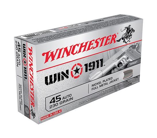 Winchester 45 ACP 230gr FMJ "1911" Ammunition 50rds -X45T