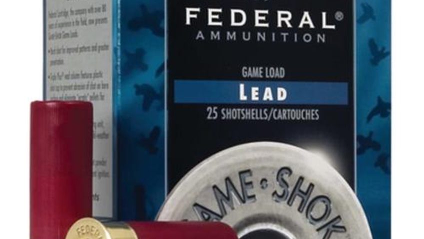 Federal Game-Shok Hi-Brass Game Load 12 GA 2.75" 1 1/4 oz #4 Lead Sho 25Rds