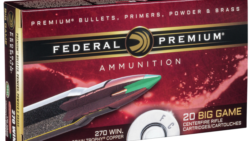 Federal P270TC1 Premium 270 Win 130 gr Trophy Copper (TC) 20 Bx