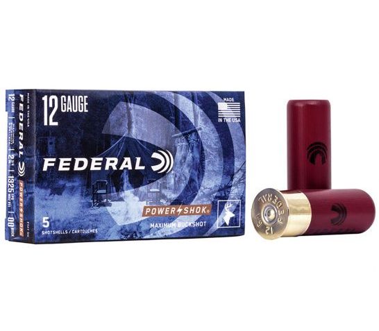 Federal Power-Shok 12 GA 00Buck-Shot 5-Rounds 2.75"