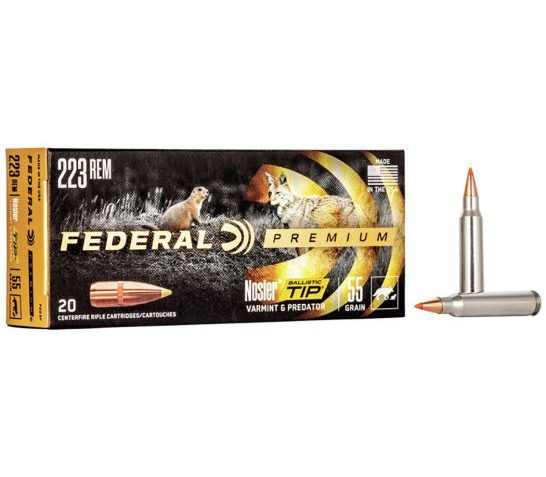 Federal Premium V-Shok .223 Rem 55GR Balistic Tip 20Rds