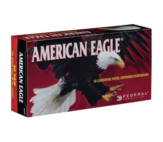 Federal American Eagle FMJ 40 SandW 180 Grain 50 Count