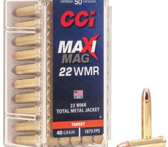 CCI Ammunition Maxi-Mag Brass .22 Mag 40-Grain 50-Rounds TMJ