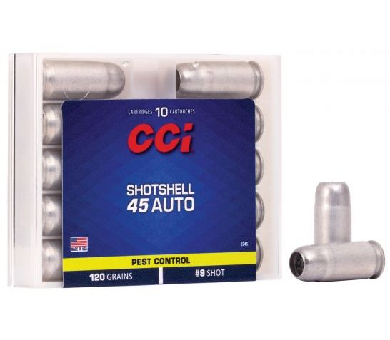 CCI Ammunition Pest Control .45 ACP 120-Grain Shotshell 9 Shot 10-Rounds