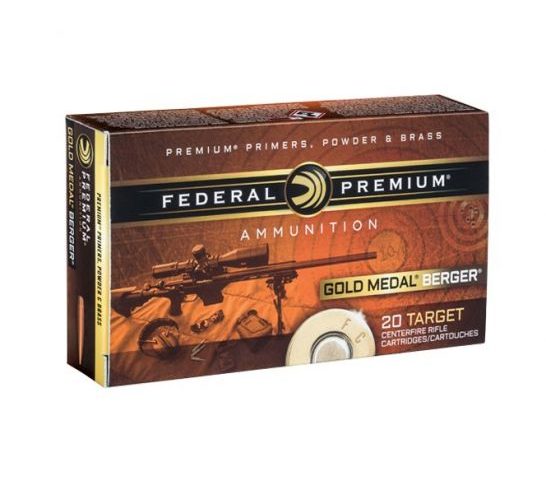 Federal Gold Medal Brass 6mm Creedmoor 20-Rounds Berger Hybrid Open Tip Match 105 Grain